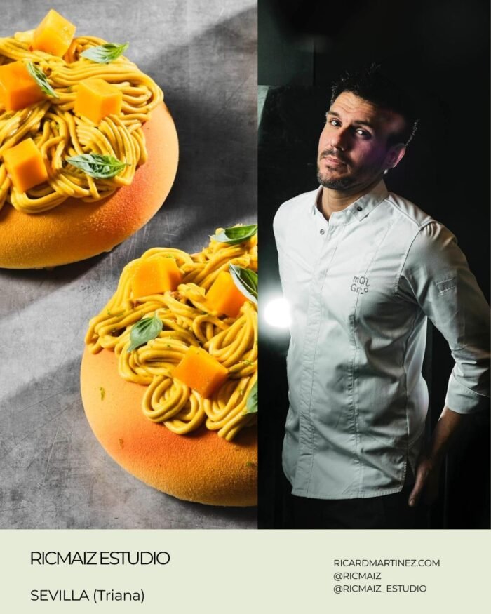 Miquel Guarro impartiendo curso de alta pastelería en RicMaiz Estudio.
